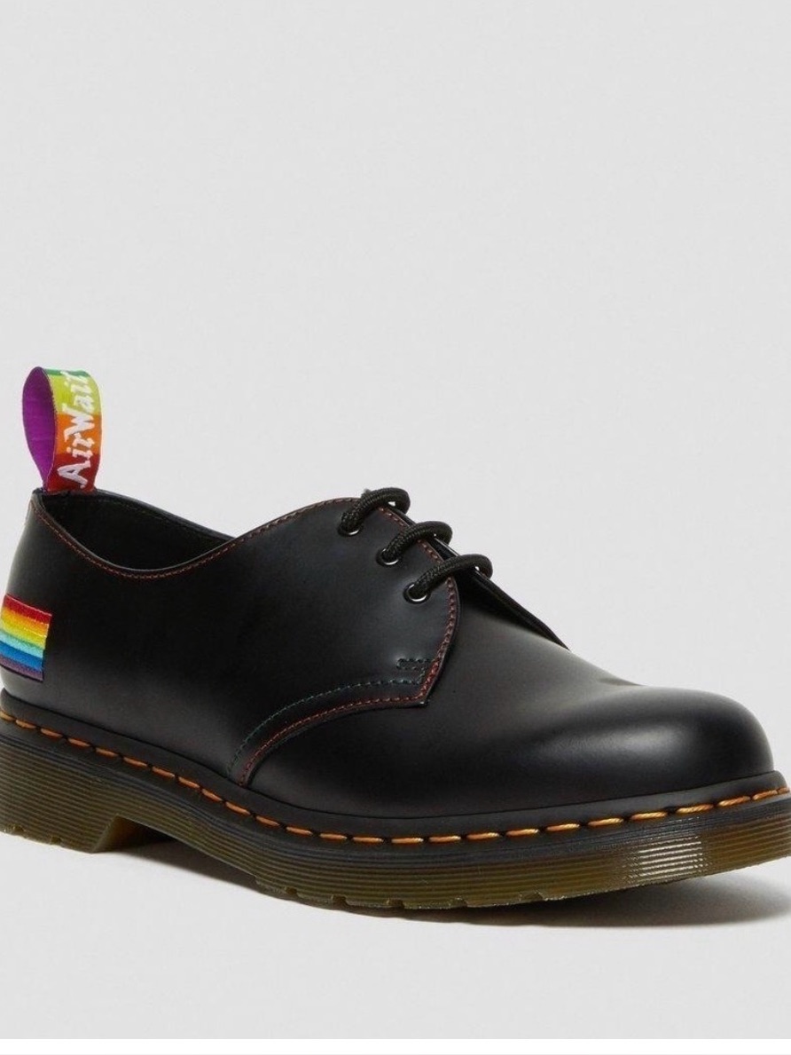 Dr Martens 1461 ‘For Pride’ Smooth Leather Oxford Shoes Black Usm/5 Usl/6